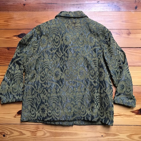 Indigo Moon Golden Brown Bone Button Jacket, EUC, 1X - Picture 12 of 14